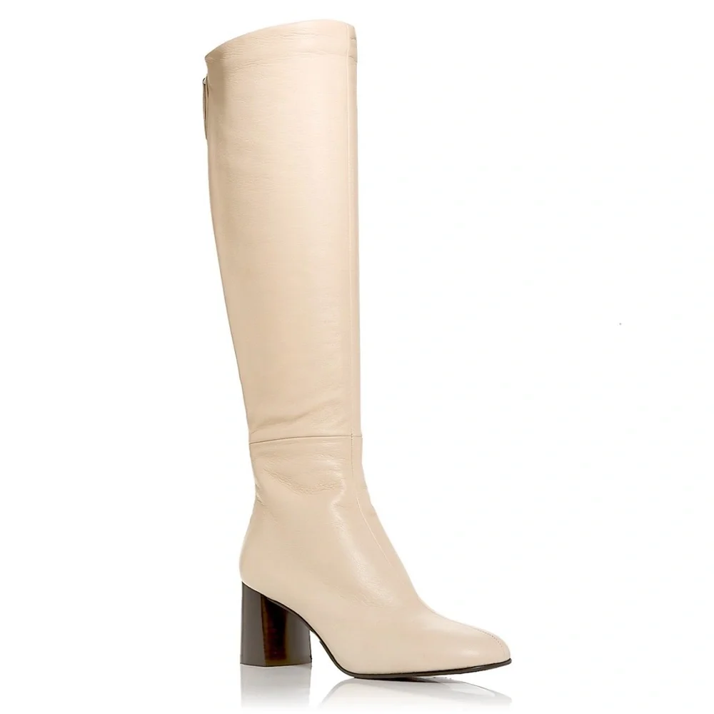 3.1 Phillip Lim Nadia High Block Heel Boots in Almond, Size 38.5, New in Box
